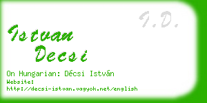 istvan decsi business card
