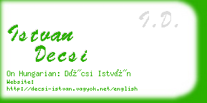 istvan decsi business card